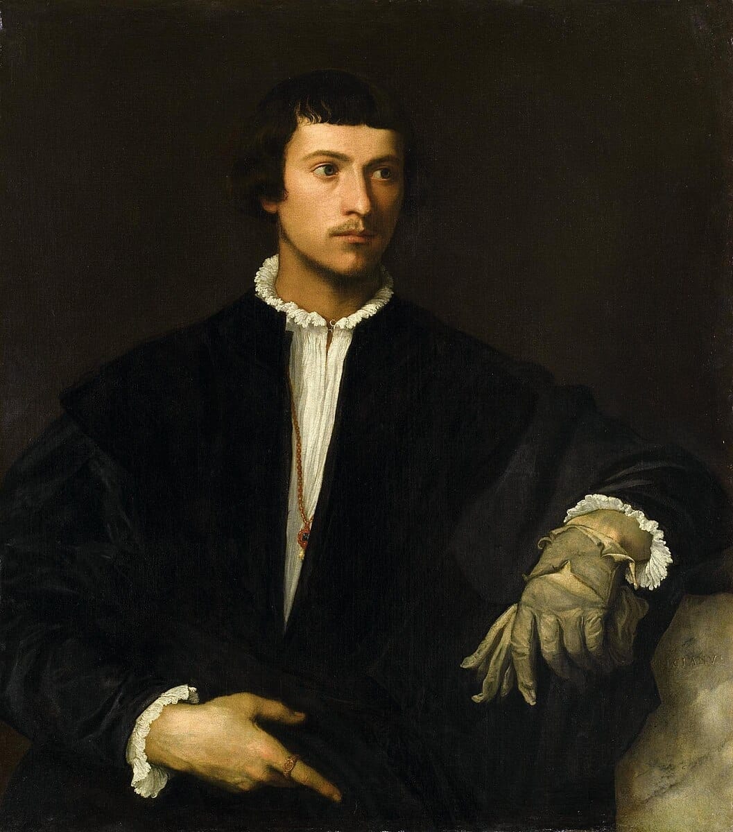 Man with a Glove by Titian, depicting identity fully assumed and self-possessed