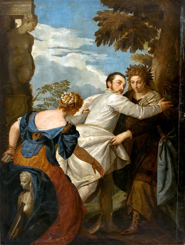 Paolo Veronese Allegory of Virtue and Vice illustrating identity expression across moral and life domains