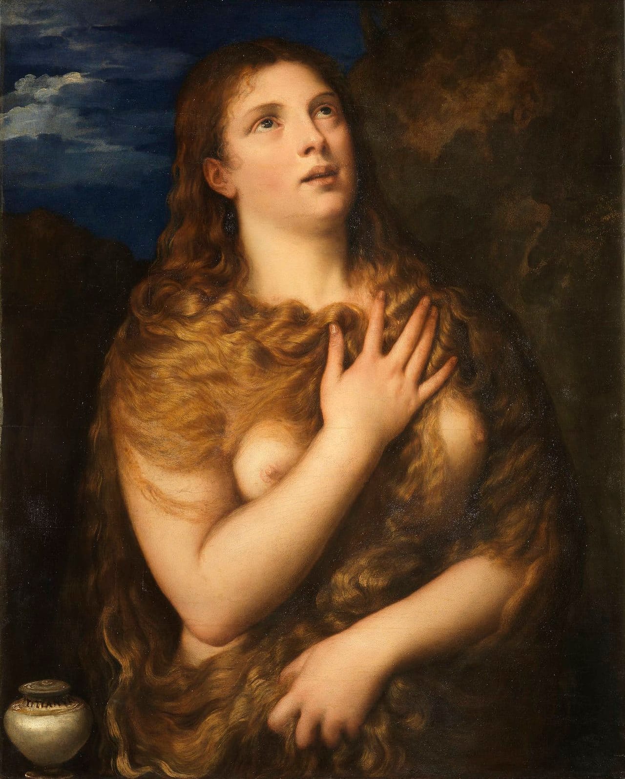 Titian Penitent Magdalene symbolizing emotional purification and subconscious identity reprogramming