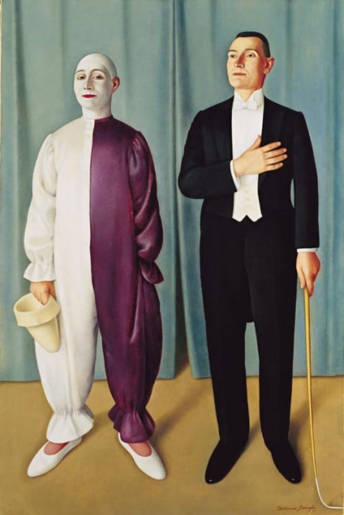 Antonio Donghi Circus Circo equestre 1927 Italian Magic Realism painting figures composition identity repetition symbolism