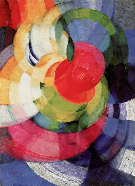 Frantisek Kupka Disks of Newton 1912 abstract painting illustrating affirmations conflict and cognitive dissonance in the mind