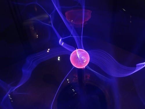 pink lightning in plasma ball—Proctor’s Principles quantum leap metaphor