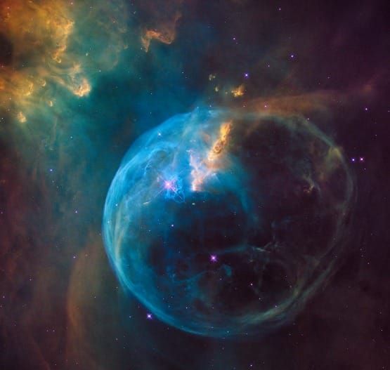 Cosmic nebula swirling like a vortex—symbolizing Abraham-Hicks alignment and the Law of Attraction.
