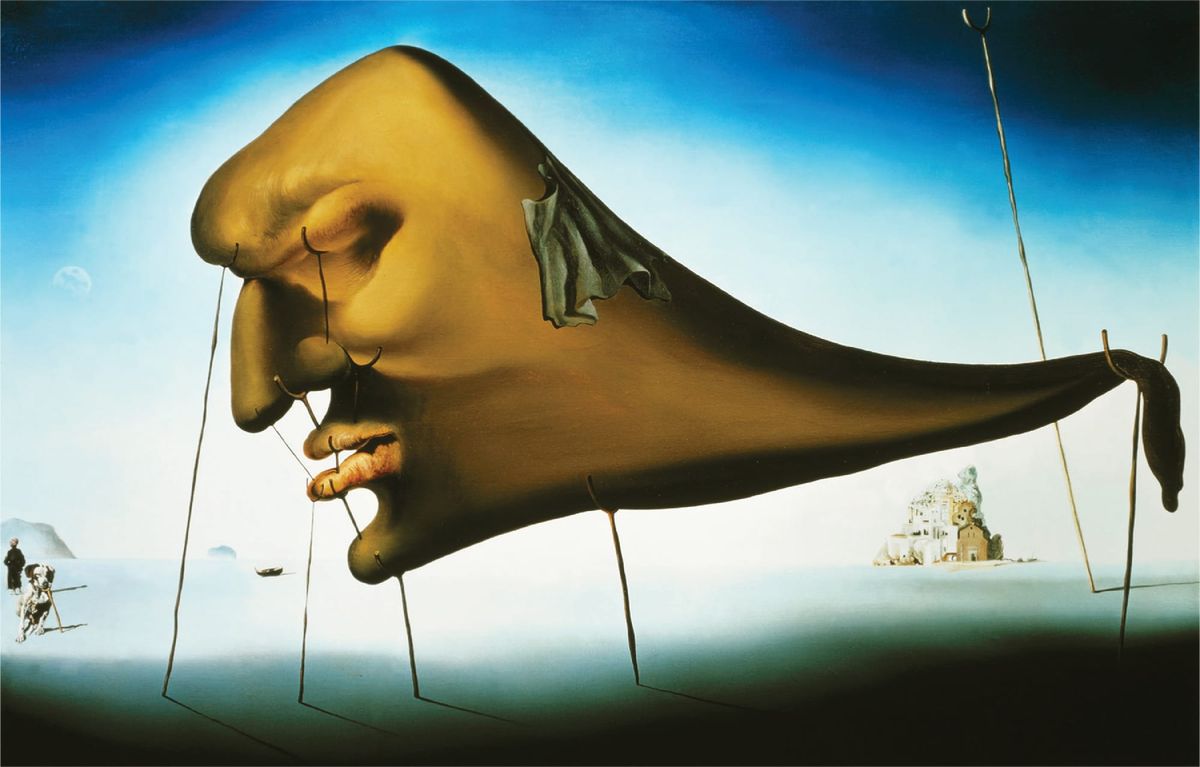 Salvador Dalí Sleep surrealist painting symbolizing subconscious suppression, psychological distortion, and hidden money block conditioning
