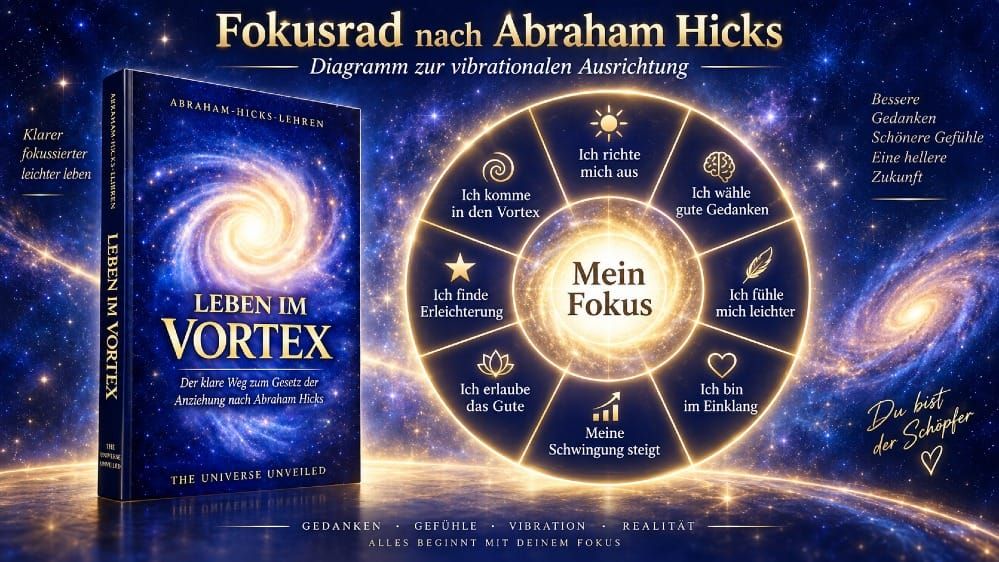 Fokusrad nach Abraham Hicks — Diagramm zur vibrationalen Ausrichtung