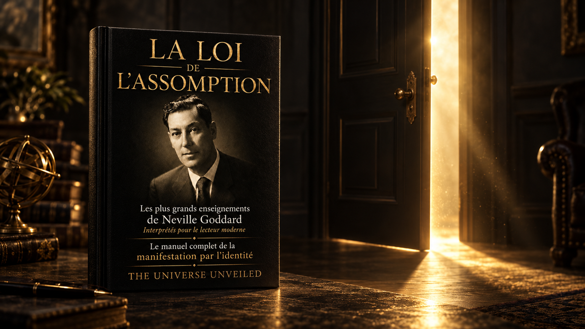 Porte entrouverte laissant filtrer une lumière dorée dans une pièce sombre, seuil non franchi