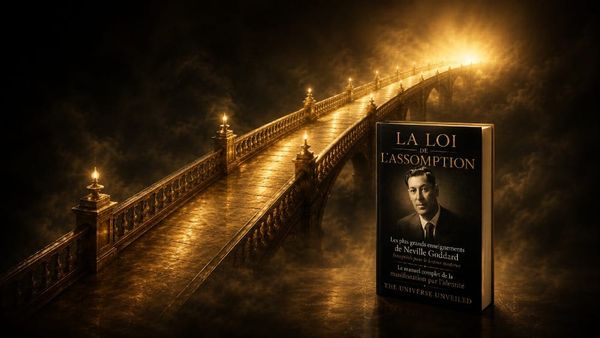 Un pont lumineux dans la brume reliant l'état intérieur à la manifestation, Pont des Incidents de Neville Goddard