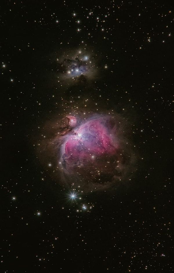 Mystical pink nebula in deep space representing the cosmic mind and the power of the subconscious for manifestation