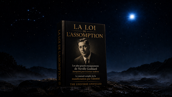 La Loi de l'Assomption de The Universe Unveiled, couverture du livre sous Sirius dans le ciel du Lion