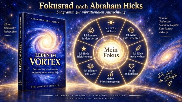 Fokusrad nach Abraham Hicks — Diagramm zur vibrationalen Ausrichtung
