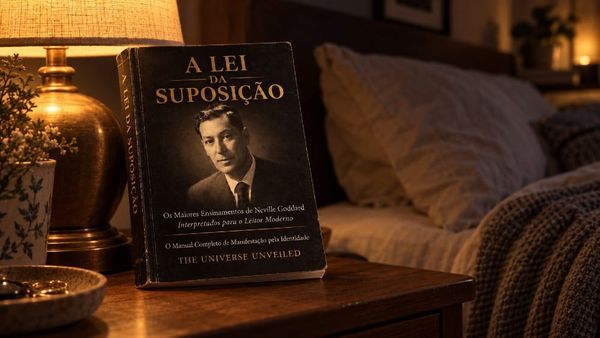 Quarto escuro com luz suave representando o estado semelhante ao sono ensinado por Neville Goddard