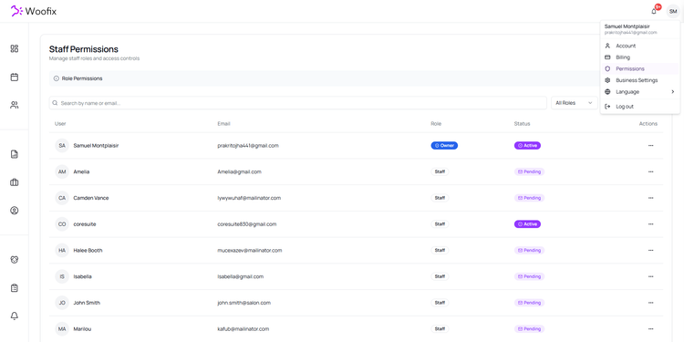 🔐 Staff Permissions