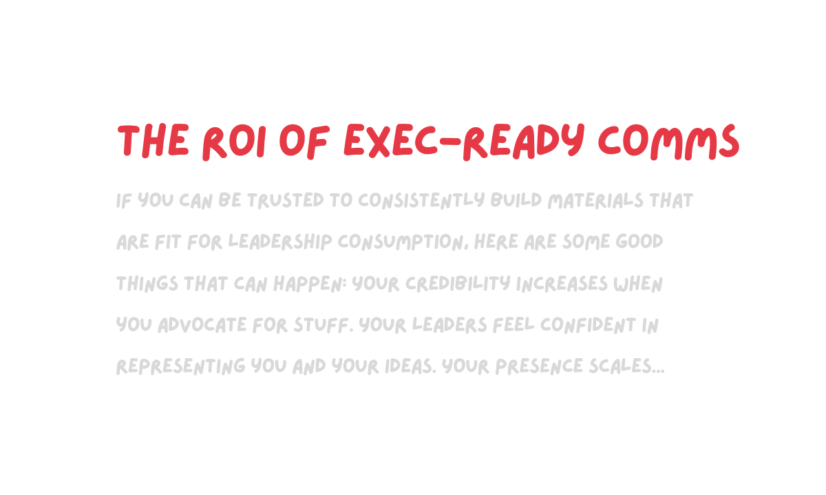 What leaders expect when they read your work