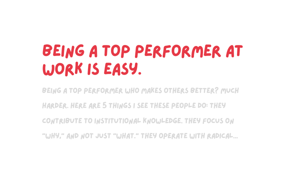 How (some) top performers make others better