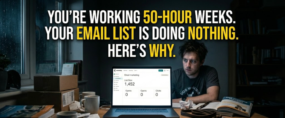 You're working 50-hour weeks (And your email list isn't working for you. Here's why.