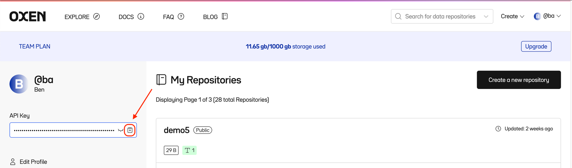 An image of the OxenHub UI, showing the result of up and down votes on these images