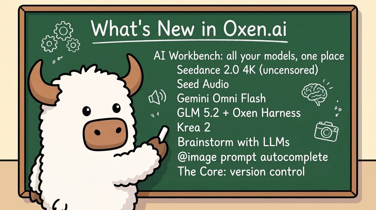 Everything new in Oxen.ai - July 7th, 2026