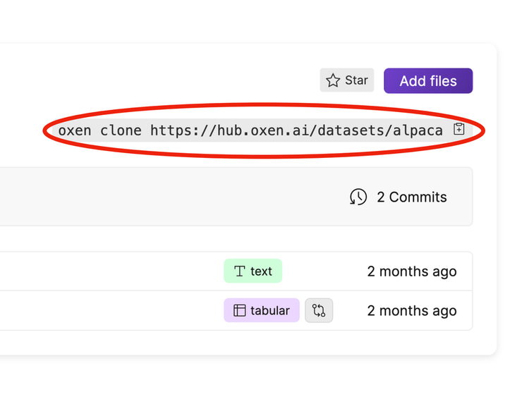 Downloading Datasets with Oxen.ai