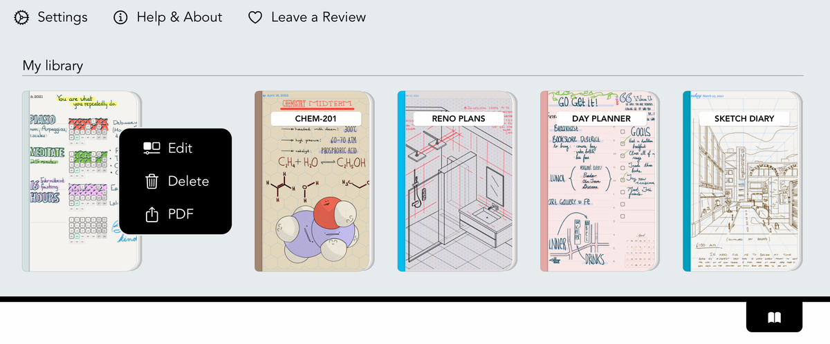 Uncover your notebooks