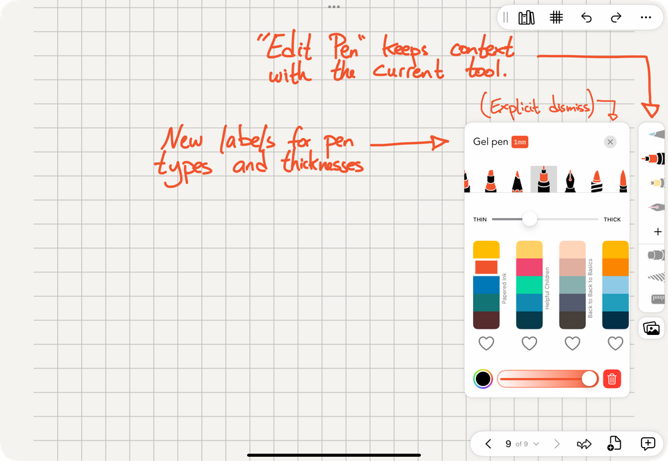 Tidying Penbook's Tools