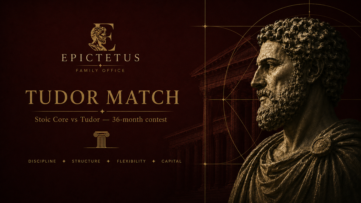 The Tudor Match — Stoic Core vs Tudor, a 36-month live contest
