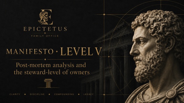 Manifesto Level V Post-mortem analysis and the steward-level of owners.