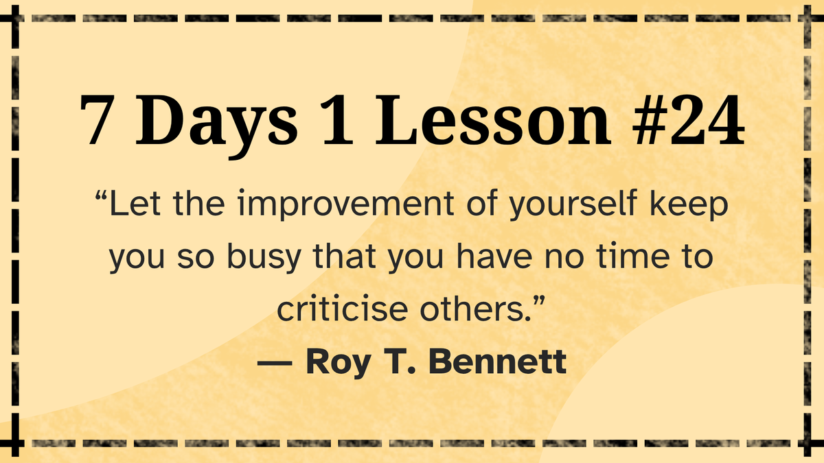 7 Days 1 Lesson #24