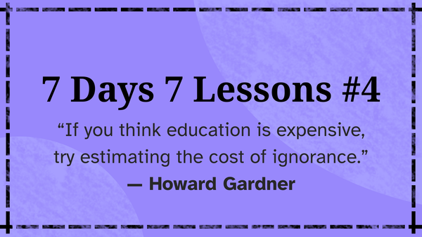 7 Days 7 Lessons #4