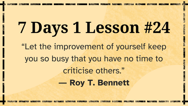 7 Days 1 Lesson #24