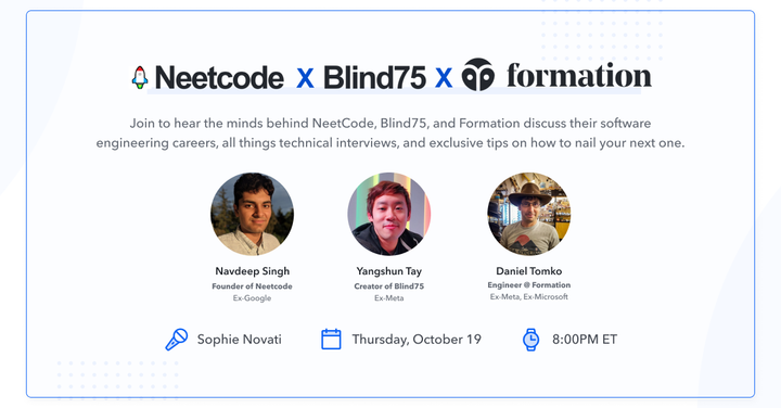 Event Recap: Neetcode x Blind75 x Formation