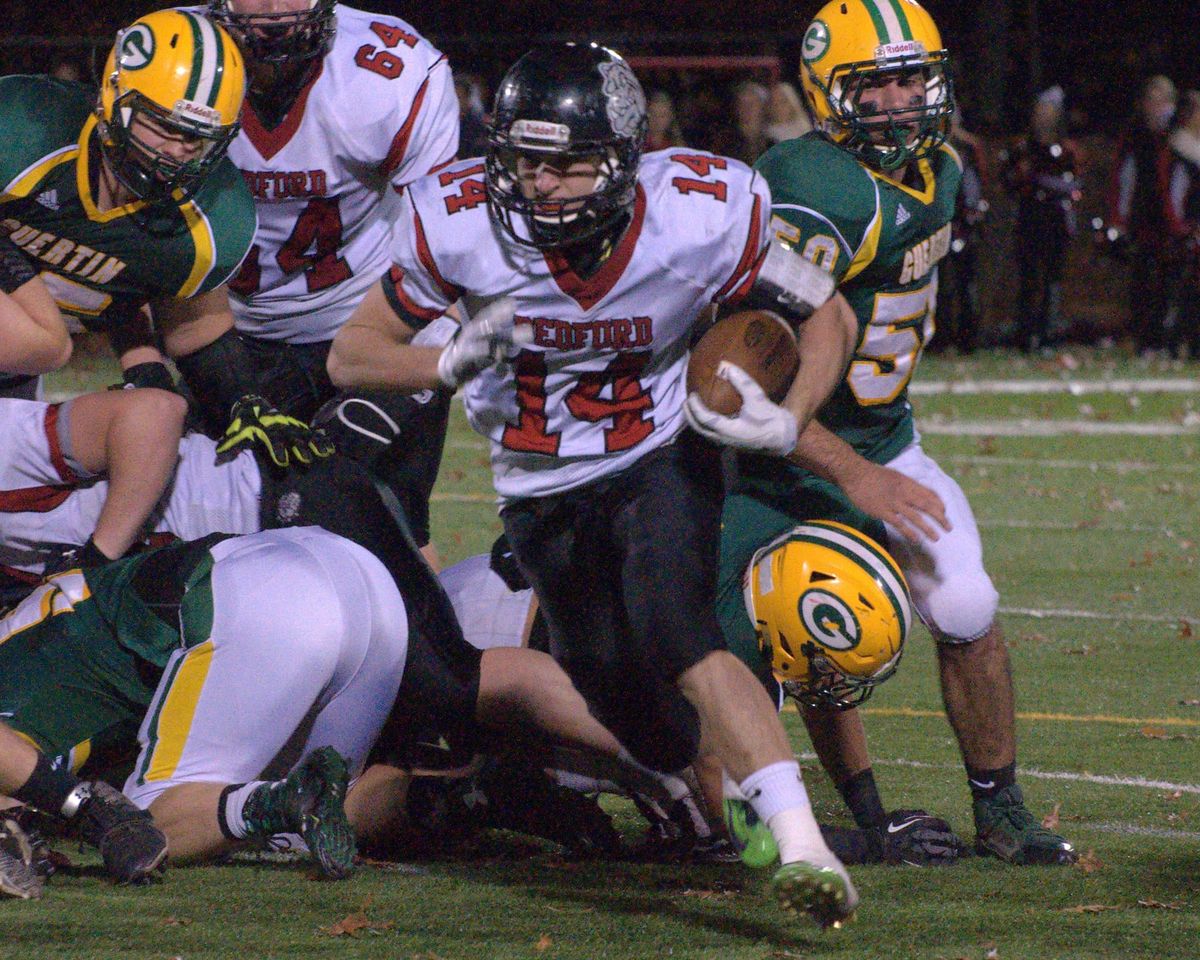 Bedford football hangs on to beat Bishop Guertin (video)