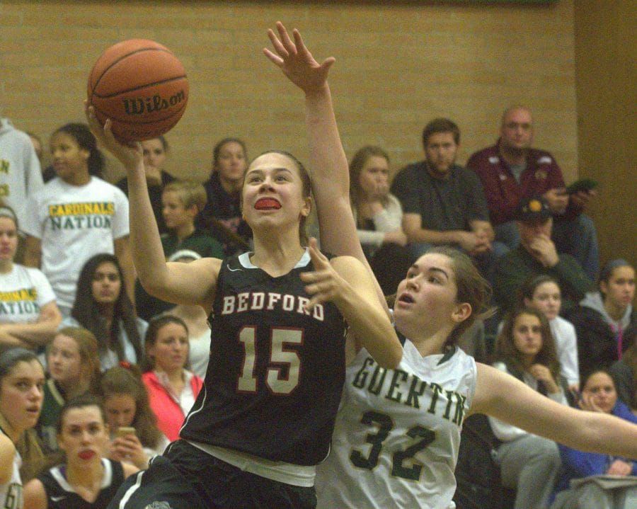 Bedford girls basketball pulls away late to beat Bishop Guertin