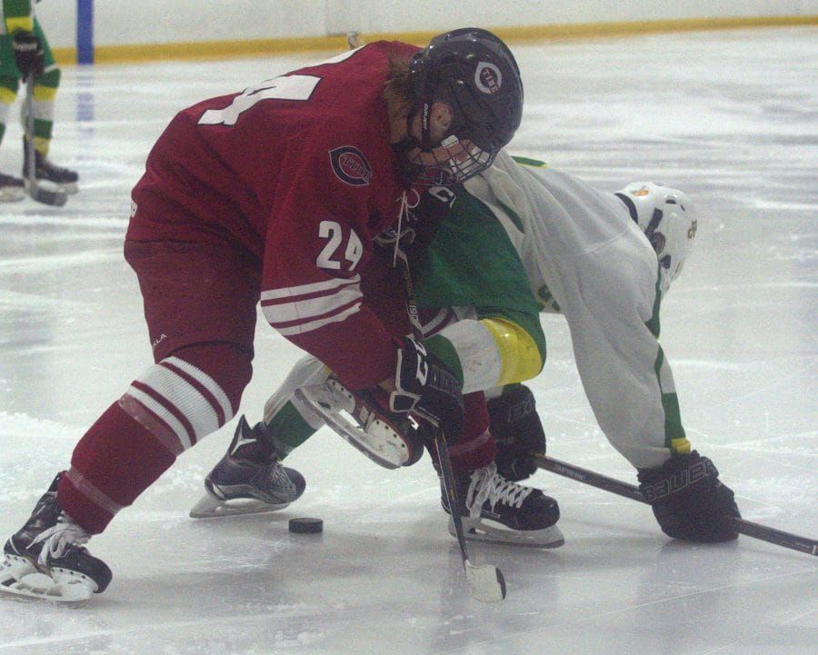 Concord boys hockey scores late to grab comeback win over Bishop Guertin
