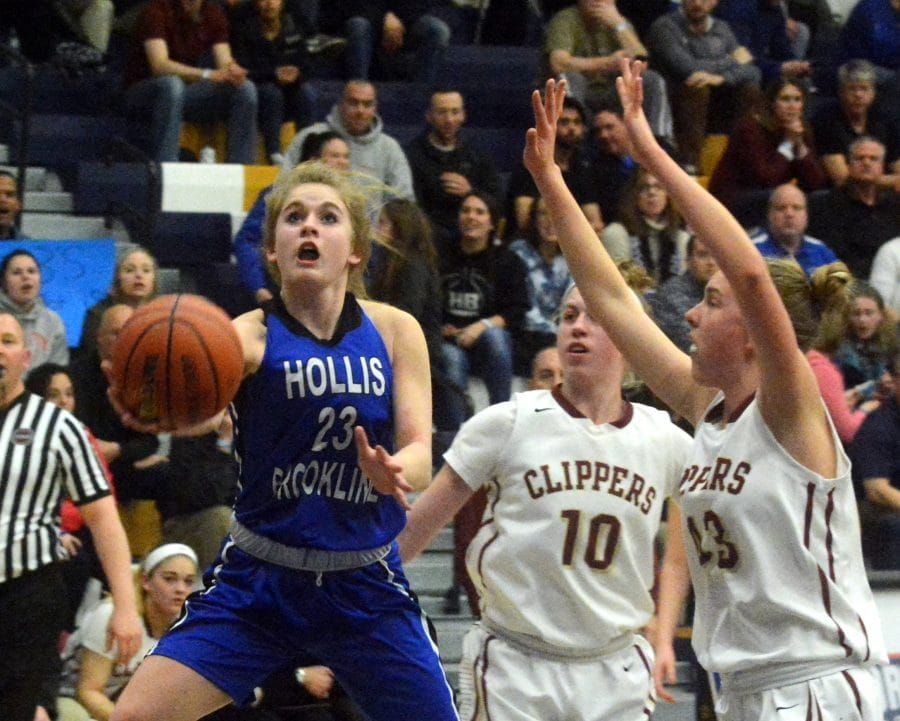 Hollis Brookline girls basketball holds off Portsmouth to reach D2 title game
