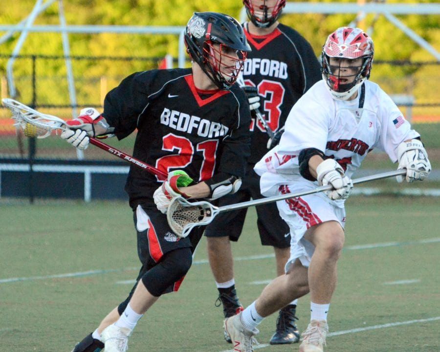 Pinkerton boys lacrosse hangs on to beat Bedford, advance to D1 title game