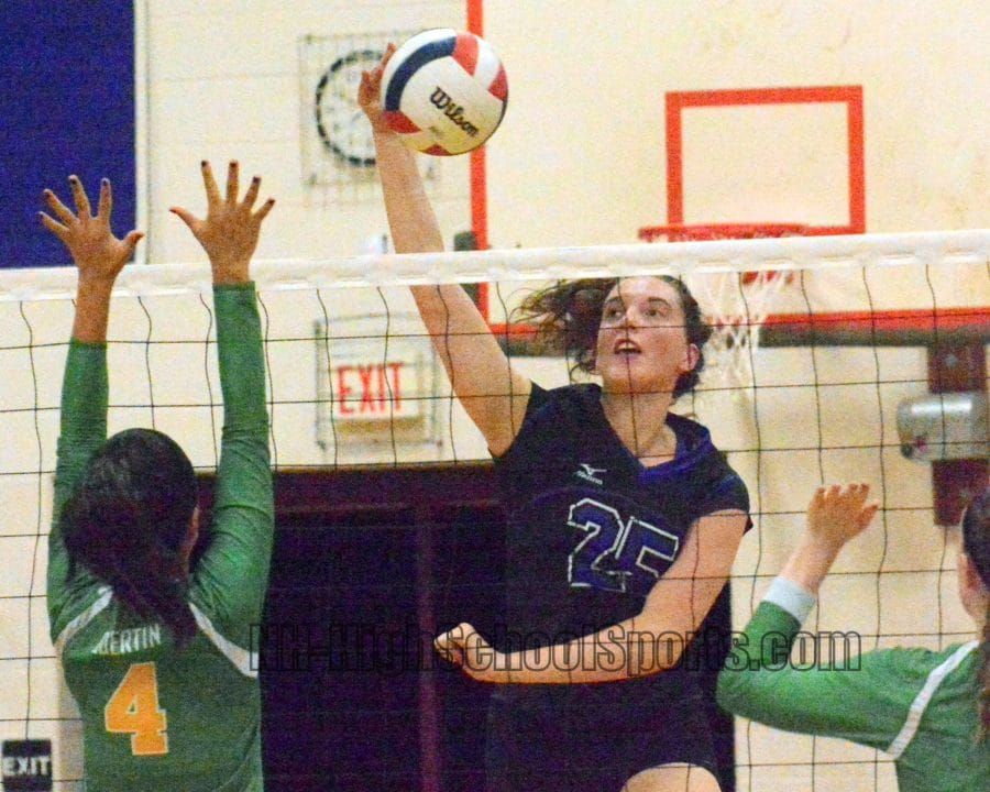 Hollis Brookline girls volleyball holds off Bishop Guertin to remain undefeated (video)