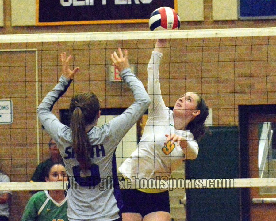 Bishop Guertin girls volleyball able to hold off Nashua South to pick up win (video)