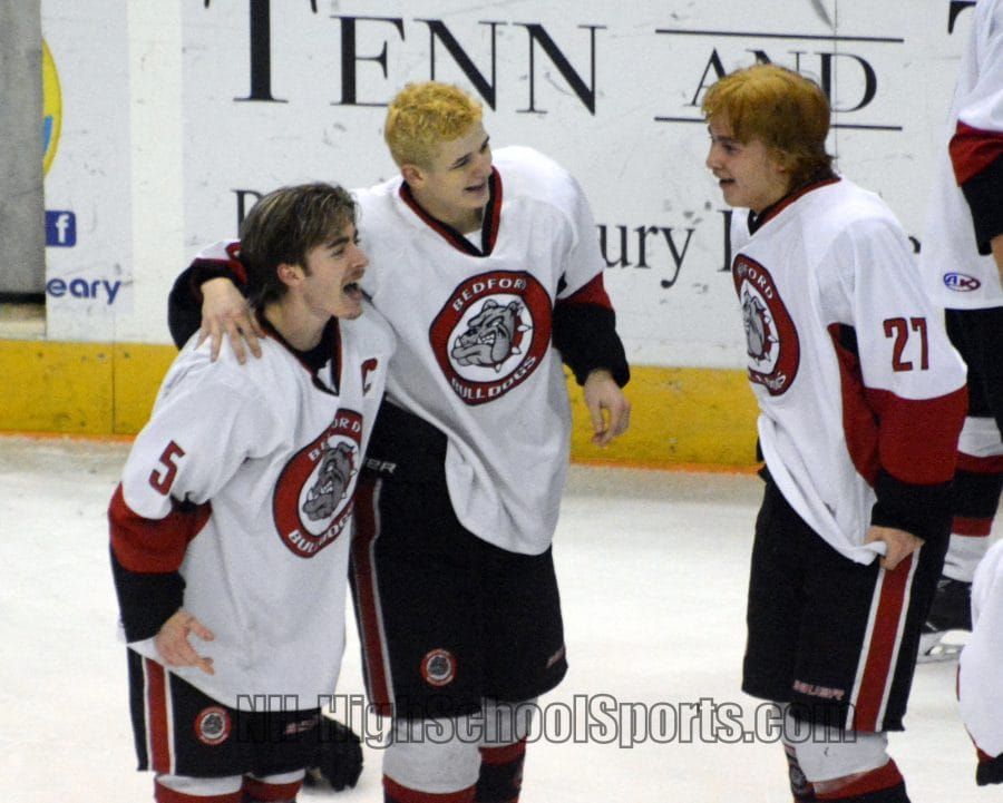 Bedford boys hockey leaves no doubt in win over Trinity in D1 championship