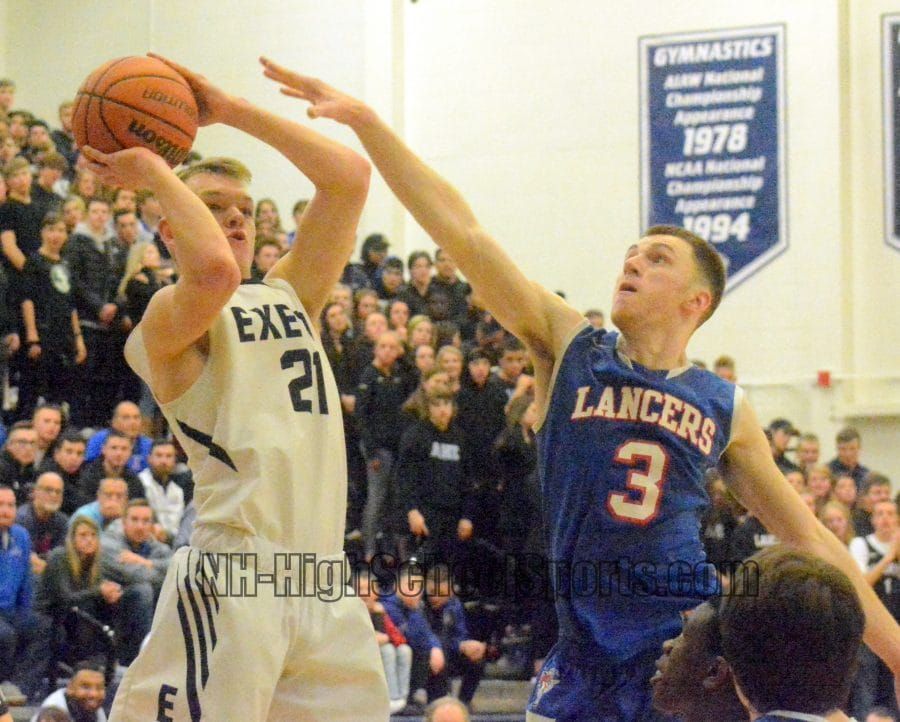 Exeter boys basketball withstands furious run by Londonderry to reach D1 championship game (video)