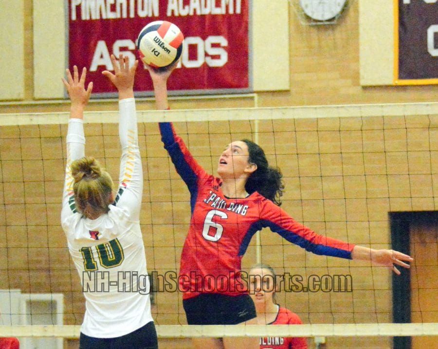 Spaulding girls volleyball holds off Bishop Guertin to pick up key road win (video)