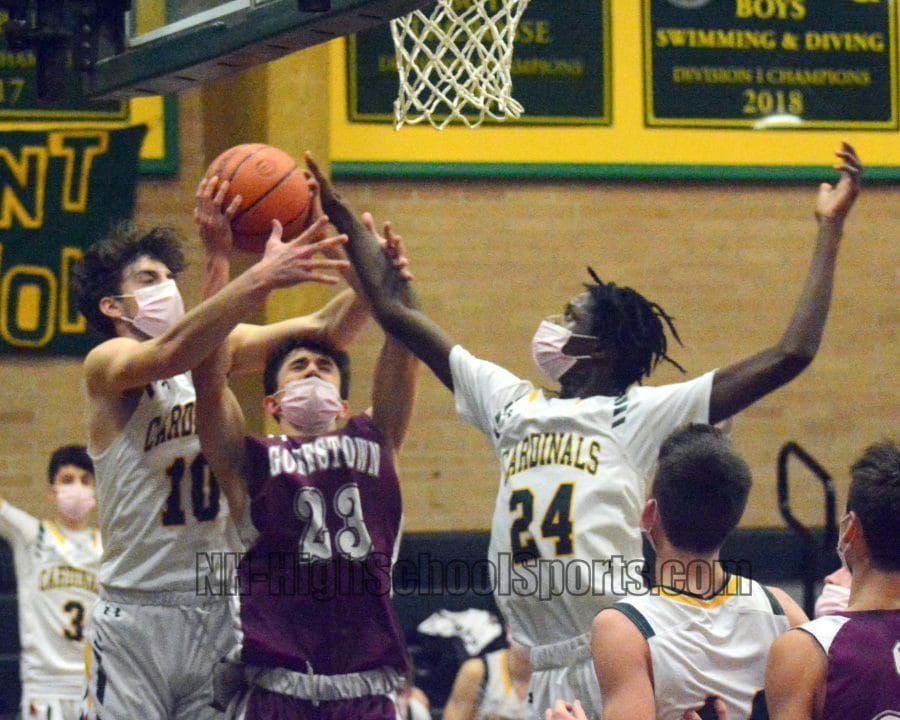Big second half lifts Goffstown boys basketball past Bishop Guertin in D1 opener