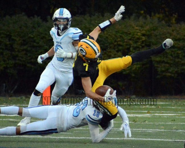 Nashua North football hangs on to beat Bishop Guertin (video)