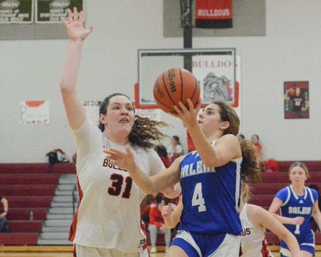 Bedford girls basketball rolls in 2nd half to get win against Salem (video)