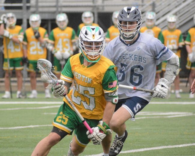 Staples boys lacrosse comes back, holds off Bishop Guertin (video)