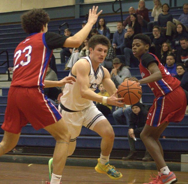 Fully-loaded Exeter boys basketball hangs on to knock off Trinity