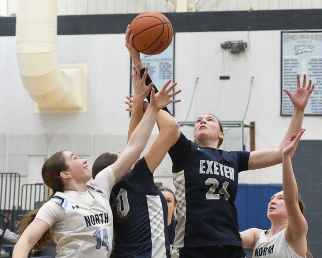 Exeter girls basketball able to hold off Nashua North to secure win (video)