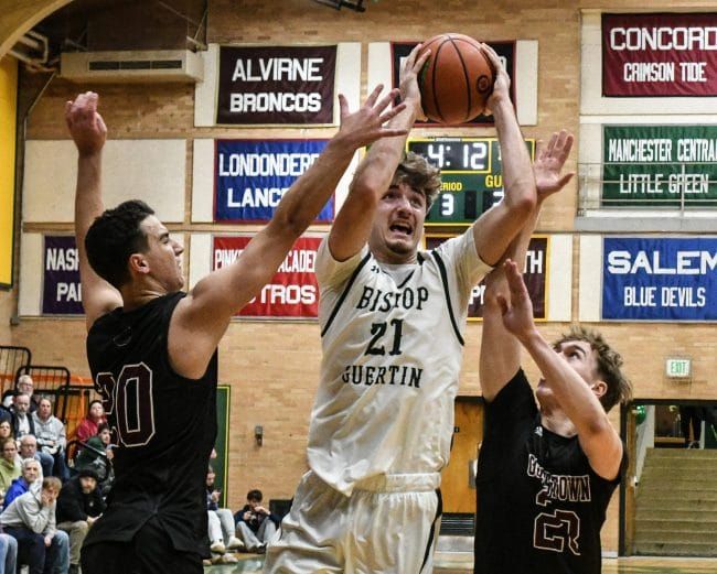 Bishop Guertin boys basketball starts fast, doesn’t let up in win over Goffstown (video)