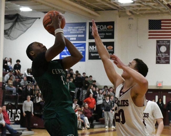 Manchester Central boys basketball continues progression in win over Goffstown (video)