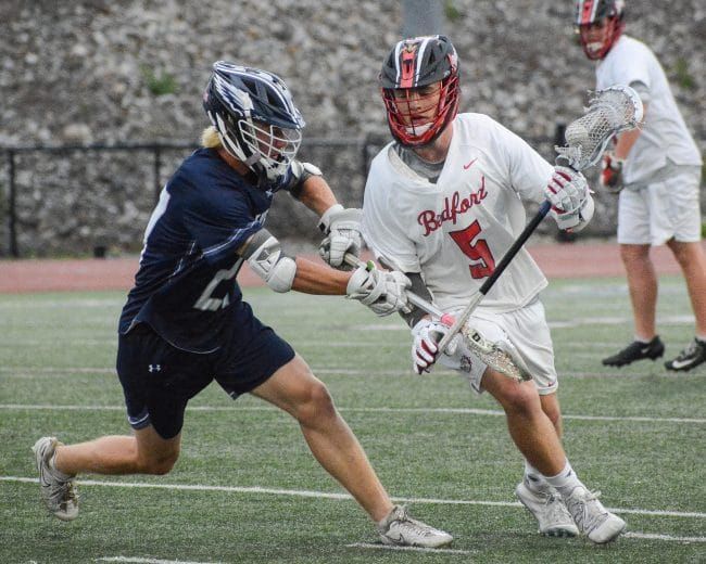 Bedford survives to beat Exeter, advance to D1 boys lacrosse final (video)
