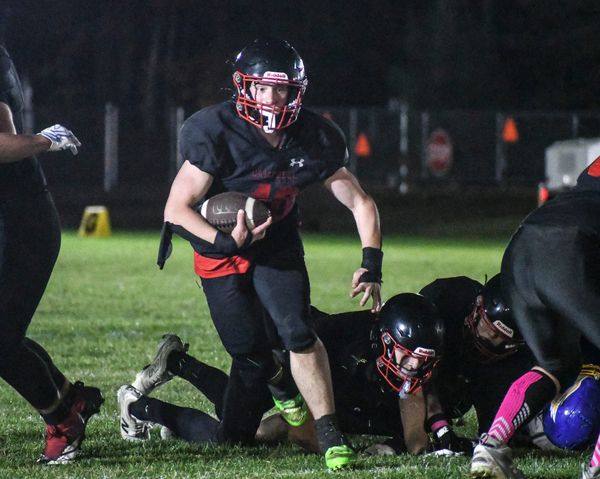 Campbell football rumbles to win over Gilford (video)